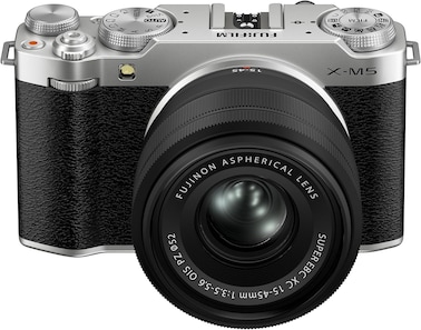 Fujifilm X-M5 Mirrorless Digital Camera XC15-45mmF3.5-5.6 OIS PZ Lens Kit - Silver