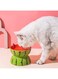 TRENBADER Elevated Cat Food Bowls, Tilted Ceramic Cat Food and Water Bowl Set, Raised Cat Food Bowls, 5 Inches Wide Deep Cat Food Dish Anti Vomiting, Spine Protection, Dishwasher Safe (Watermelon)