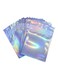 100-Piece Smell Proof Bag Set Clear/Silver/Pink 10x15cm