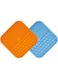 DELIFUR Cat Dog Lick Mat - 2 Pcs Anti Slip Lick Pad Pet Eating Mat Dog Slow Feeder Licking Mat for Dogs and Cats Food (15 * 15cm)