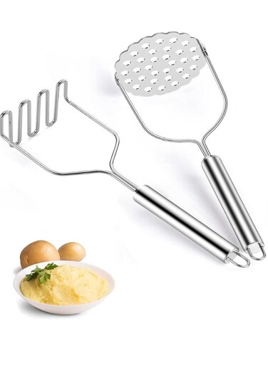 Masher, 2 Pcs Heavy Duty Stainless Steel Masher Vegetable Masher Kitchen Tool Wire Masher for Potatoes Avocados Beans Fruit &amp; Vegetables