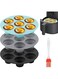 3PCS Silicone Air Fryer Muffin Pan, for Baking 7 Cavity Air Fryer Silicone Cupcake Pans, Non Stick Food Grade Muffin Tins Baking Cups, for Air Fryer, Oven, Instant Pot, with Pastry Brush(As Shown)