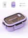 YAH HealthyLife Bento Lunch Box with Sauce Box - BPA-Free, Leak-Proof, 2 Stackable Layers with 6 Compartments, Microwave &amp; Dishwasher Safe, Includes Cutlery &amp; Handle for Easy Carrying
