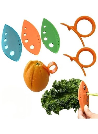 Herb Stripper + 2 Citrus Peelers - Kale Tool Rosemary Dill Orange Grapefruit Lemon Slicer Skin Remover Scoring Blade