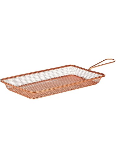 Raj Stainless Steel Mini Serving Basket, Gold-MTBR263C