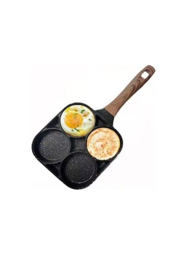 Frying Pan,Non-Stick Pancake Pan Egg Pan Aluminium with 4 Hole Breakfast Fried Egg Burger Pan for Induction Hob Stove Gas