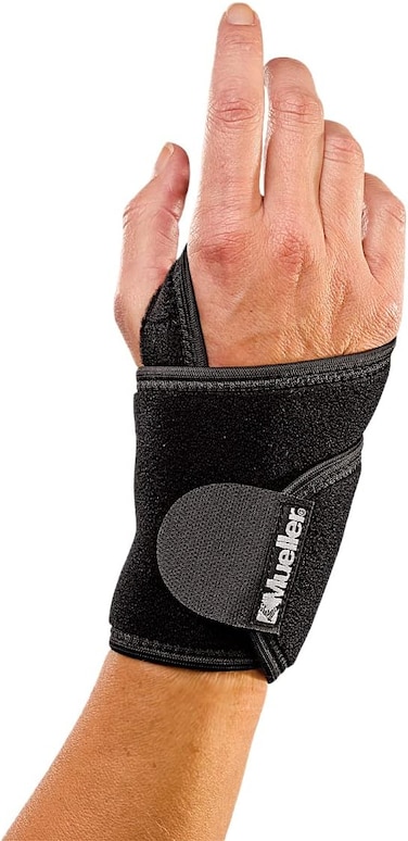 Mueller Wrist Support Wrap- Black: 4505, One Size