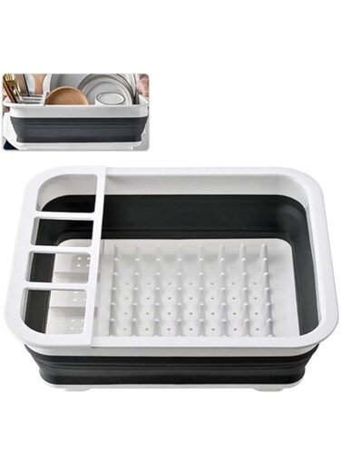 Dubai Gallery Dish Drainer Collapsible Rack White/Black 320 X 360Millimeter