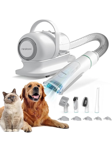 neabot Neakasa P1 Pro Pet Grooming Kit &amp; Vacuum Suction 99% Pet Hair,Professional Grooming Clippers 5 Proven Grooming Tools for Dogs Cats Other Animal