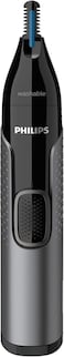 PHILIPS Nose Hair Trimmer Series 3000 Nose, Ear and Eyebrow Trimmer Showerproof with Protective Guard System Battery Operated NT3650/16, Grey