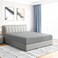 MUSA&Acirc;&reg; Deep Pockets Fitted Sheet - 100% Cotton Luxury Bedding Set (Grey, 200 x 200cm)