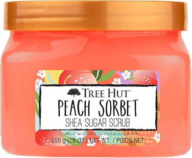 Tree Hut Peach Sorbet Shea Sugar Scrub, 18 Oz, Ultra Hydrating And Exfoliating Scrub For Nourishing Essential Body Care