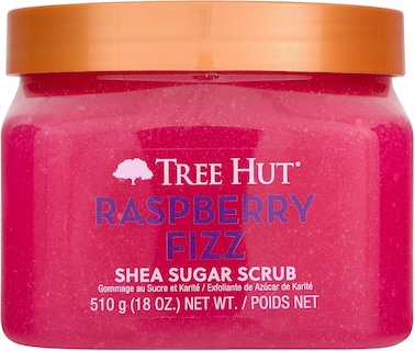 Tree Hut Raspberry Fizz Shea Sugar Scrub, 510G, Exfoliating &amp; Nourishing, Juicy Raspberries &amp; Chia Seed Oil, Paraben-Free &amp; Vegan