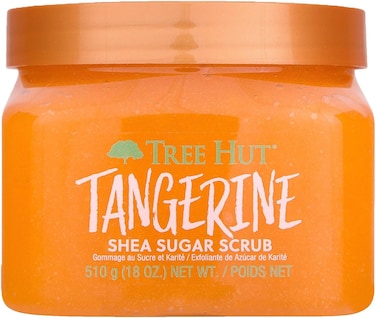 Tree Hut Tangerine Shea Sugar Scrub, 510G, Exfoliating &amp; Nourishing, Brightening Vitamin C &amp; Salicylic Acid, Paraben-Free &amp; Vegan