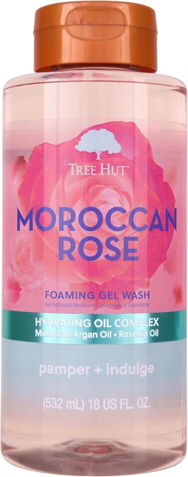 Tree Hut Moroccan Rose Nourishing &amp; Moisturizing Foaming Gel Wash, 18 Oz.