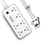 Sprinters - Universal Extension Socket     2 Meter Wire   6 AC Outlets   3 USB Ports   1 USB-C Port   UK Plug 3 Pin Socket Outlet    Surge Protector Power Strip for Home, Office, and Electronics