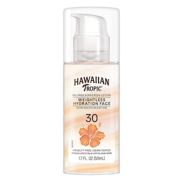 Hawaiian Tropic Silk Hydration Weightless Oil-Free Face Sunscreen Lotion SPF 30, 50ml