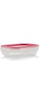 KLEEZ Plastic Food Storage Boxes, Meal Prep Containers, Integrated Silicone-Lining, Airtight, Reusable, Stackable, BPA-Free. Microwave, Freezer, Dishwasher safe. Perfect for Kitchen. Pink, 300ml