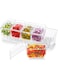 JIJI&amp;CUI Ice Chilled Condiment Caddy with 5 Containers, Condiment Server with Separate Lids, Serving Tray Platter with Removable Dishes for Bar Accessories, Fruit, Salad, Taco, Party Garnish