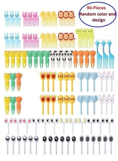 90 Pieces Cute Animals Food Fruit Fork Picks For Kids