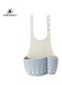 Sink Drain Basket And Holder Blue/White 16x8x21.5cm