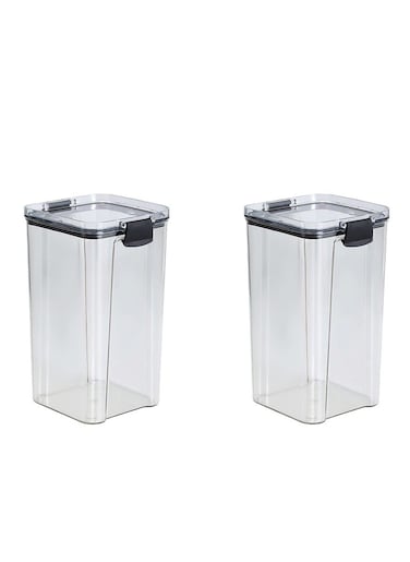 Set of 2 pieces 1300ML Airtight Food Storage with Lid, Double Sealed Thick storage Jar, Leak Proof, Easy to Clean, BPA Free, Kitchen and Other Storage