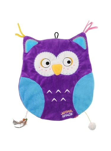 Gigwi Joyful Space Series Cat Play Mat Owl with Crinkle Paper &amp; Catnip Bag Cat Toy (7326)
