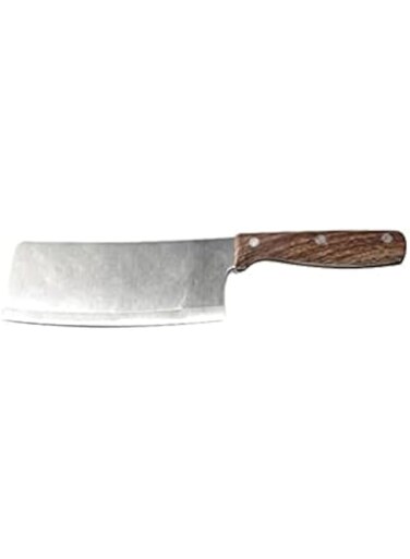 Royalford 6inch Chopping Knife/Wooden handle, Silver, RF9664