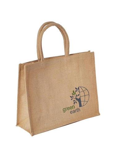 HomeBox Go Green Multiutility Jute Bag, 38 cm x 15 cm x 46 cm Size