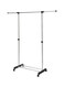 Metal Adjustable Clothes Organizer With Shoes Rack Silver/Black 87cm