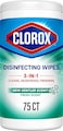 Clorox Disinfecting Wipes, 75 Wet Wipes, Fresh Scent, Kills Viruses And Bacteria, Bleach Free