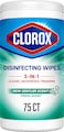 Clorox Disinfecting Wipes, 75 Wet Wipes, Fresh Scent, Kills Viruses And Bacteria, Bleach Free