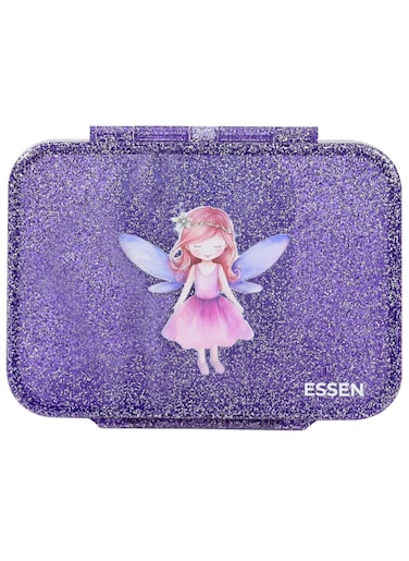 Essen Tritan Bento Lunch Box for Kids Girls - Purple Glitter Fairy