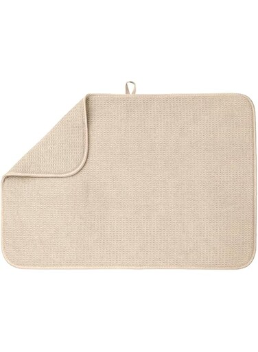 Bellemain XXL Dish Mat 24 x 17 (Largest MAT) Microfiber Dish Drying Mat, Super Absorbent by (Ivory)