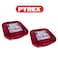 Pyrex Cook &amp; Go Square Storage Dish 800ml &ndash; Pack of 2 &ndash; Airtight, Oven &amp; Microwave Safe