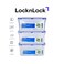 LocknLock 600ml Rectangle Airtight Food Storage PACK of 3 &ndash; BPA-Free, Microwave, Freezer, and Dishwasher Safe