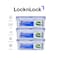 LocknLock 850ml Rectangle Airtight Food Storage PACK of 3 &ndash; BPA-Free, Microwave, Freezer, and Dishwasher Safe