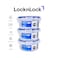LocknLock 300ml Round Airtight Food Storage PACK of 3 &ndash; BPA-Free, Microwave, Freezer, and Dishwasher Safe