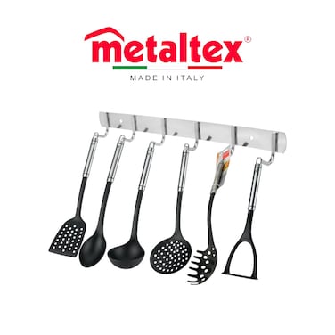 Metaltex Honor Stainless Steel Kitchen Utensil Set &ndash; 6-Piece Elegant &amp; Durable Cooking Essentials