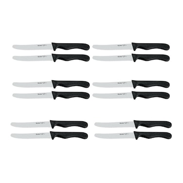 Metaltex Basic Set of 2 Stainless Steel Table Knives 22cm (Pack of 6)
