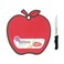 LocknLock Anti-Bacterial Cutting Board Apple Red + Free 31cm Metaltex Filleting Knife