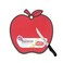 LocknLock Anti-Bacterial Cutting Board Apple Red + Free 31cm Metaltex Filleting Knife