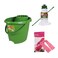 Tonkita Eco Cleaning Set &ndash; 13L Recycled Bucket with Squeezer + Eco Cotton Mop + Free LocknLock Rubber Gloves (Pink, M)