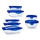 Pyrex Cook &amp; Go 7-Piece Set Food Storage with Airtight Lid &ndash; Oven, Freezer &amp; Microwave Safe Borosilicate Glass