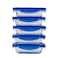 Pyrex Cook&amp;Go 5-Piece Set Rectangular Food Storage with Airtight Lid, 800ml &ndash; Oven, Freezer &amp; Microwave Safe Borosilicate Glass