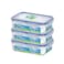 LocknLock 360ml Rectangular Food Container (Pack of 3) &ndash; Airtight, BPA-Free, Microwave, Freezer &amp; Dishwasher Safe
