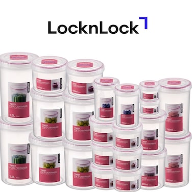 LocknLock 24-Piece Twist Food Container Pack &ndash; Airtight &amp; Versatile Storage Solution