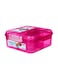 Sistema Bento Cube Lunch Box 1.25L Pink : Meal Container - Leak-proof - Portable - BPA-free Multicolour