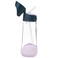 Big Kids Tritan&acirc;&bdquo;&cent; Drink Bottle with Straw   Leakproof Push Button Lid   Ergonomic Triangle Grip   BPA-Free Reusable Water Bottle for School Kids   600ml-Indigo Rose