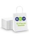 Packing 10 Pcs Kraft Paper Bag White Twisted Handle 32x28x16 cm